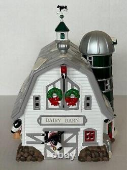 Dept 56 Snow Village Dairy Barn Holiday Heifers Decorating Elsie EUC