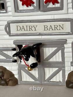 Dept 56 Snow Village Dairy Barn Holiday Heifers Decorating Elsie EUC