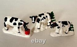 Dept 56 Snow Village Dairy Barn Holiday Heifers Decorating Elsie EUC