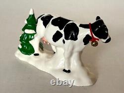 Dept 56 Snow Village Dairy Barn Holiday Heifers Decorating Elsie EUC