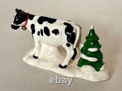 Dept 56 Snow Village Dairy Barn Holiday Heifers Decorating Elsie EUC