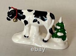 Dept 56 Snow Village Dairy Barn Holiday Heifers Decorating Elsie EUC