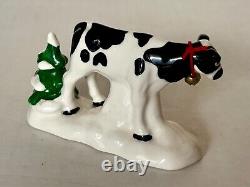 Dept 56 Snow Village Dairy Barn Holiday Heifers Decorating Elsie EUC