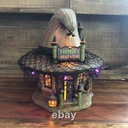 Dept 56 Snow Village Halloween Hatties Hat Shop 4056700 Retired And Rare