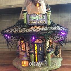 Dept 56 Snow Village Halloween Hatties Hat Shop 4056700 Retired And Rare