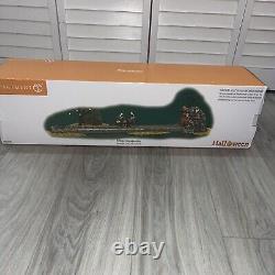 Dept 56 Snow Village Halloween Haunted Coal Car Animated skeleton railroad decor
