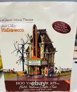 Dept 56 Snow Village Halloween LAGHOSTI MOVIE THEATER 56.55374