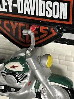 Dept 56 Snow Village Harley Davidson Manufacturing 54948 Motorcycle Cop Shop Lot