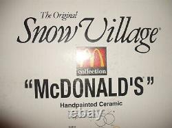 Dept. 56 Snow Village McDonalds Christmas Light up Ceramic House VGUC