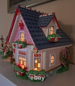 Dept. 56 Snow Village Series Hearts & Blooms Valentine Cottage & Sweethearts