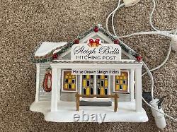 Dept 56 Snow Village Sleigh Bells Hitching Post As Pictured Free Shipping