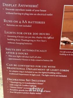 Dept 56 Snow Village Thanksgiving at Grandmothers Autumn Fall Celebration