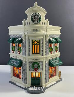 Dept 56 Starbucks Coffee Building Snow Village 1995 Vintage