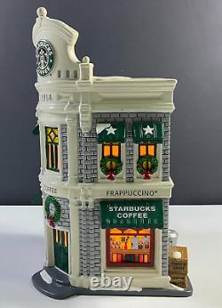 Dept 56 Starbucks Coffee Building Snow Village 1995 Vintage