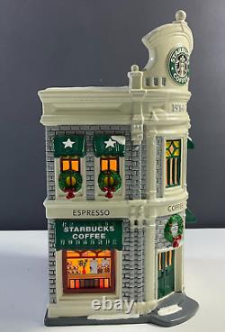 Dept 56 Starbucks Coffee Building Snow Village 1995 Vintage