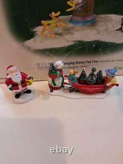 Dept 56 -Swinging Disney Fab Five #56866 -North Pole Series COMPLETE/EUC