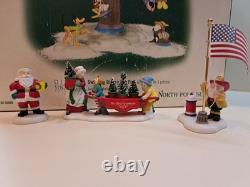 Dept 56 -Swinging Disney Fab Five #56866 -North Pole Series COMPLETE/EUC