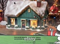 Dept 56 THE BLUE HOUSE ON JAMES STREET Peanuts Village 6013660 NEW 2024