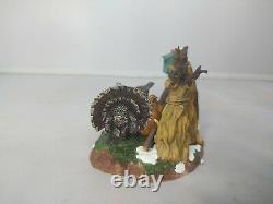 Dept 56 Thanksgiving Village Accessories figure turkeys geese in the field Set