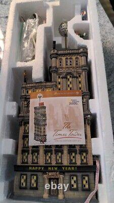 Dept 56 The Times Tower Building WORKS! -complete Dancers, Numbers Confetti