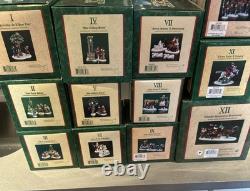 Dept 56 Twelve 12 Days of Christmas Dickens Village Complete Set Retired 1995