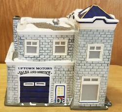 Dept 56 Uptown Motors Ford Snow Village #54941 W Box + Cord Christmas