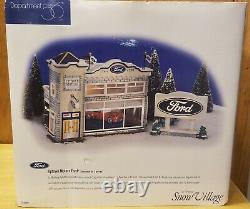 Dept 56 Uptown Motors Ford Snow Village #54941 W Box + Cord Christmas