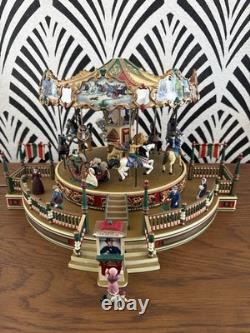 Dept 56 Victorian Carousel Animated Christmas Village Fairground Display