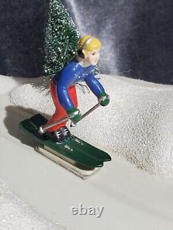 Dept 56 Village Animated Ski Slope Retired 1998 52733 Works withOriginal Box VIDEO