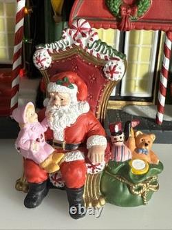 Dept 56 Visiting Santa At Finestrom's Christmas Village Building & Figure