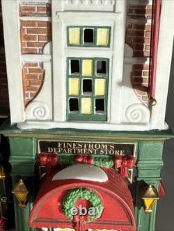 Dept 56 Visiting Santa At Finestrom's Christmas Village Building & Figure