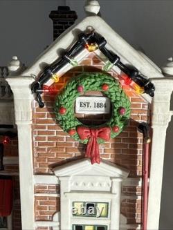 Dept 56 Visiting Santa At Finestrom's Christmas Village Building & Figure