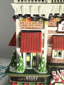 Dept 56 Visiting Santa At Finestrom's Christmas Village Building & Figure