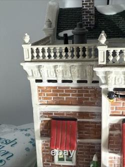 Dept 56 Visiting Santa At Finestrom's Christmas Village Building & Figure