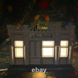 Dept 56 White Castle Hamburger Original Snow Village Light-Up Ceramic Christmas