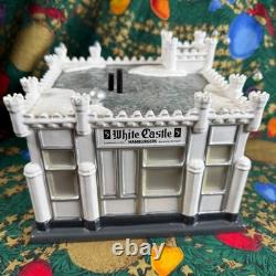 Dept 56 White Castle Hamburger Original Snow Village Light-Up Ceramic Christmas