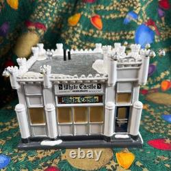 Dept 56 White Castle Hamburger Original Snow Village Light-Up Ceramic Christmas