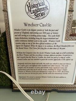 Dept 56 Windsor Castle Dickens Village Historical Landmark Series With Flag