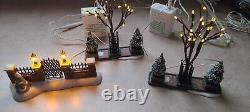 Dept 56 lot of lighted accessories and adapter, used, tested and all pieces work