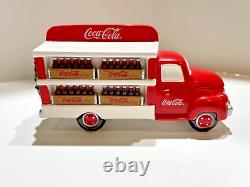 Dept 56 snow village coca cola corner drug store, delivery truck, delivery men