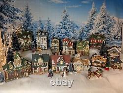 Dickens Collectibles 29 Piece Village, 12 Houses, 8 Trees, 9 Accessories
