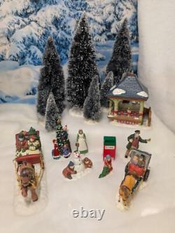 Dickens Collectibles 29 Piece Village, 12 Houses, 8 Trees, 9 Accessories