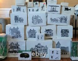 Dickens Village Dept 56 Heritage Collection Huge Lot of 23 Boxes & Accessories