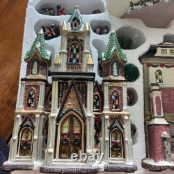 Dickens Village Set Vintage Complete Houses Skating Rink People Christmas K-Mart