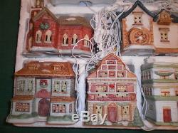 Dickens of London 10 Porcelain Collectables Illuminated Miniature Houses NEW