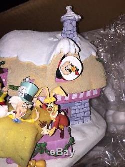 Disney Christmas Village Alice Wonderland Rabbit House Hatter Caterpillar Queen