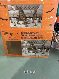 Disney Halloween Spooky Village Town Haunted House Music Sounds Costco 12 Pcs