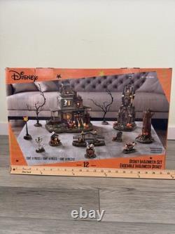 Disney Halloween Spooky Village Town Haunted House Music Sounds Costco 12 Pcs