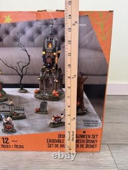 Disney Halloween Spooky Village Town Haunted House Music Sounds Costco 12 Pcs