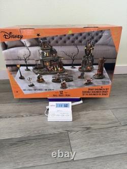 Disney Halloween Spooky Village Town Haunted House Music Sounds Costco 12 Pcs